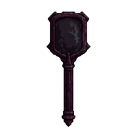 obsidian dark staff  ancient weathered