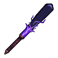 obsidian dark staff  lightning charged crackling