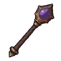 rune carved monk staff  epic purple tier
