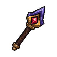 rune carved monk staff  mythic rainbow tier