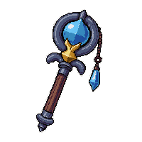 rune carved monk staff  rare blue tier