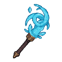 twisted dragon staff  frost enchanted icy