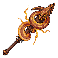 twisted dragon staff  lightning charged crackling