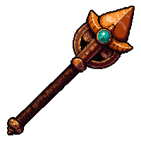 twisted dragon staff  rusted broken