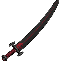katana curved blade  poison coated venomous