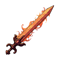 longsword steel blade  fire enchanted molten