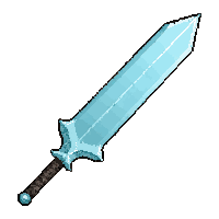 longsword steel blade  frost enchanted icy
