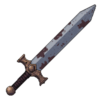 longsword steel blade  rusted broken