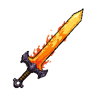 rapier thin blade  fire enchanted molten