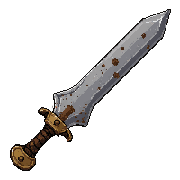 shortsword stubby blade  rusted broken