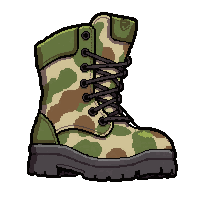 combat boots heavy  camouflage patterned