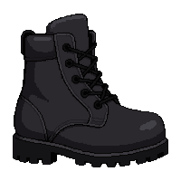 combat boots heavy  matte black standard