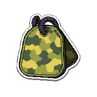 dog tags chain  camouflage patterned
