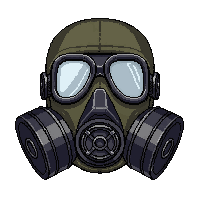 gas mask filter  damaged but functional