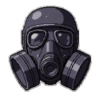 gas mask filter  stealth coated