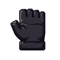 gloves fingerless  matte black standard