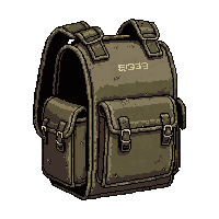 parachute pack  damaged but functional