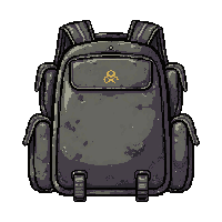 parachute pack  worn and scratched