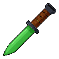combat knife tactical  neon green accent