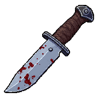 combat knife tactical  worn battle scarred