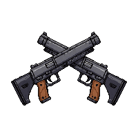 dual pistols akimbo  arctic white snow