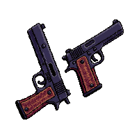 dual pistols akimbo  blueprint wireframe