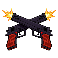 dual pistols akimbo  red tiger stripe
