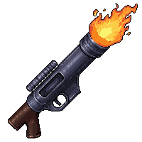 flamethrower weapon  chrome polished
