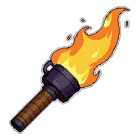 flamethrower weapon  flame decal orange