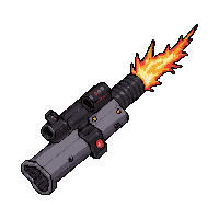 flamethrower weapon  laser sight equipped