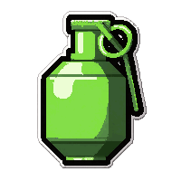 flashbang grenade  neon green accent