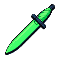 katana blade  neon green accent