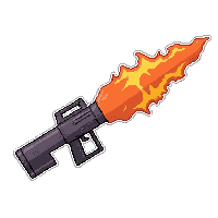 minigun heavy barrel  flame decal orange