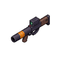 minigun heavy barrel  laser sight equipped