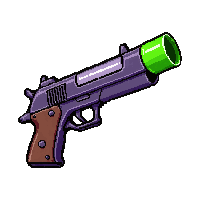 minigun heavy barrel  neon green accent