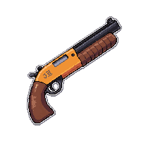 shotgun pump action  flame decal orange