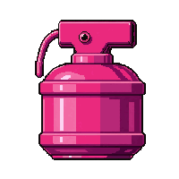 smoke bomb canister  pink custom paint