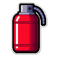 smoke bomb canister  red tiger stripe