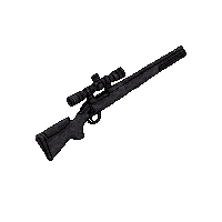 sniper rifle scoped  carbon fiber