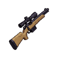sniper rifle scoped  desert camo tan