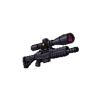 sniper rifle scoped  laser sight equipped