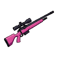 sniper rifle scoped  pink custom paint