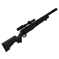 sniper rifle scoped  suppressed silenced