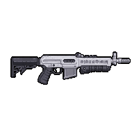 submachine gun compact  arctic white snow