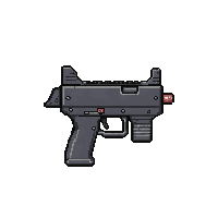 submachine gun compact  extended magazine