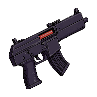 submachine gun compact  laser sight equipped