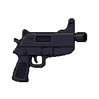 submachine gun compact  matte black tactical