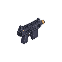 submachine gun compact  worn battle scarred