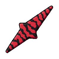 throwing stars shuriken  red tiger stripe