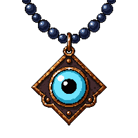 eye of wisdom amulet  on beaded string
